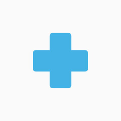 Fototapeta premium medical cross icon silhoutte vector template