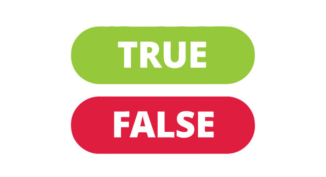 A visual representation of binary options true and false buttons displayed