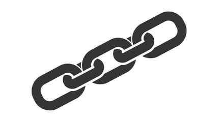 Obraz premium A simple black and white illustration of a metal chain link series