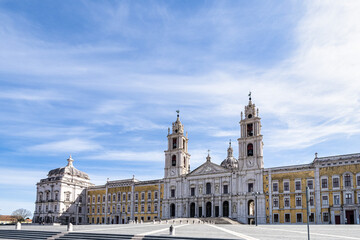 Fototapeta premium The Mafra National Palace is a monumental baroque and italianized palace-monastery in Mafra, Portugal.
