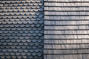 Black wooden old Pelarne church fasade in Sweden
