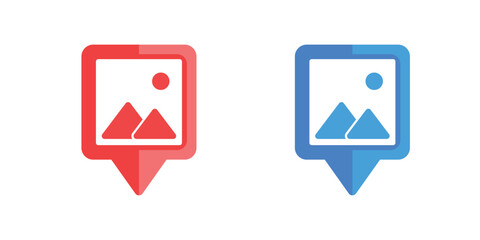 location  icon set vector