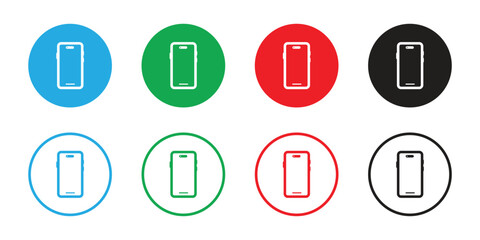 phone icon set vector