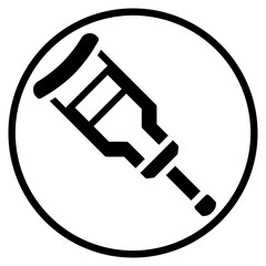 crutch glyph icon