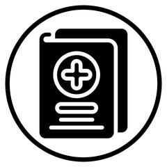 medical report glyph icon