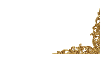 Elegant golden corner design element for luxurious invitations and decorations