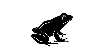 Silhouette of a Frog A Simple and Elegant Design.