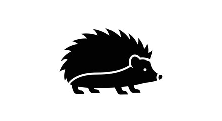 Silhouette of a Hedgehog A Simple and Elegant Design.