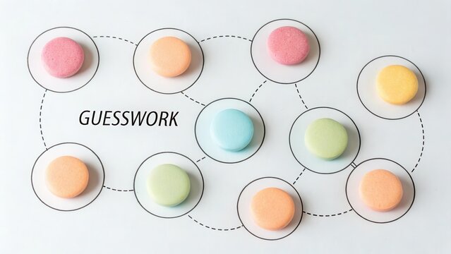 Flatlay Diagram Showing Overlapping Colored Circles and Guesswork
