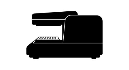 Silhouette of a Vacuum Forming Machine for Plastic Products.