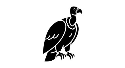 Silhouette of a Vulture Majestic Bird of Prey Illustration.