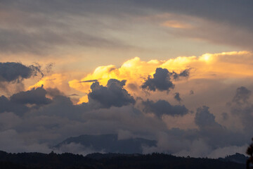 sunset in the mountains