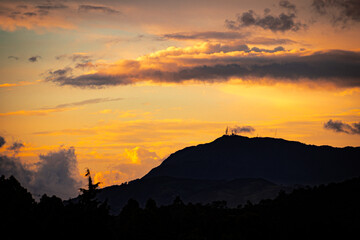 sunset in the mountains