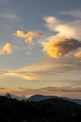 sunset in the mountains