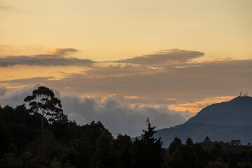 sunset in the mountains