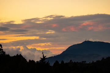 sunset in the mountains