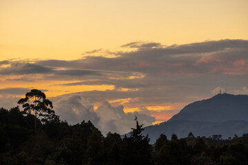 sunset in the mountains