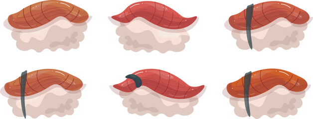 sushi rice soy sauce asian cousine red fish salmon set 