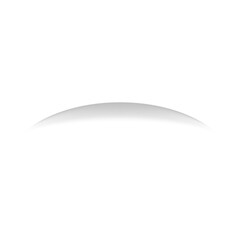 Abstract rounded gray colored curved illustration isolated on transparent background