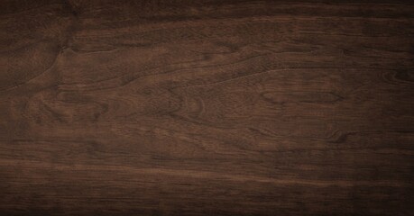 Naklejka premium Rich Dark Brown Wood Grain Texture Background
