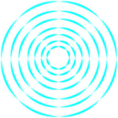 Radiant Neon Concentric Circle Glow Design