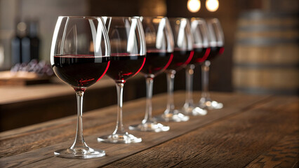 still life of wine glasses with wine