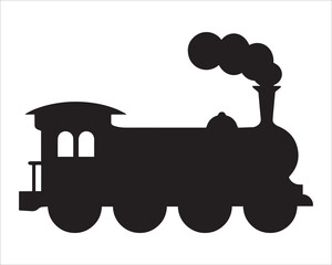 Classic Steam Locomotive Silhouette Icon