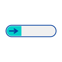Flat arrow button symbol. Vector illustration