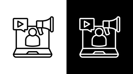 Influencer Marketing With Icon Set Design