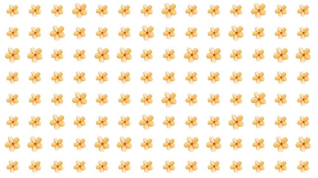 A cozy motion graphic featuring a sparse pattern of warm orange and yellow floral clusters with an emphasis on natural sunlight hues, great for late summer or harvest themes.