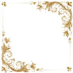 Obraz premium Gold foil Christmas filigree frame