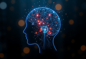 human head and brain