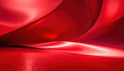 Abstract flowing red surfaces with subtle glitter and smooth curves.