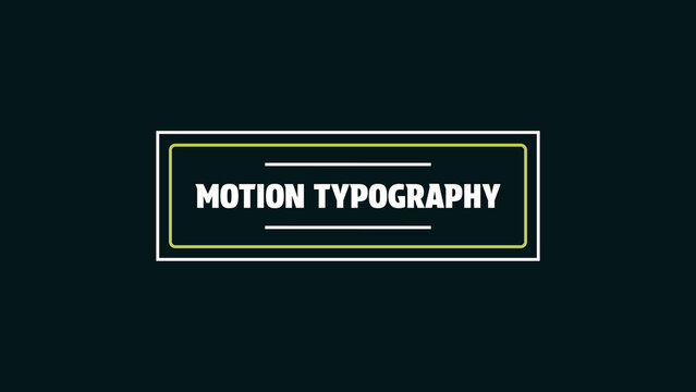 Motion Typography Titles