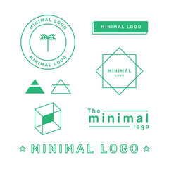 Abstract geometric shapes logo elements in two colors
