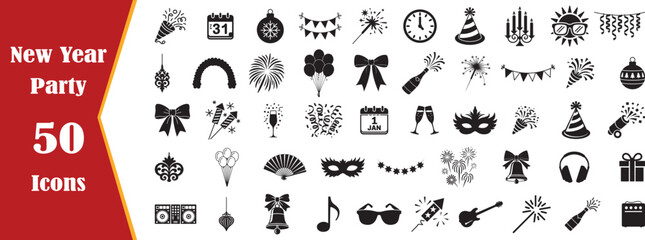 New Year Celebration Icon Mega-Bundle