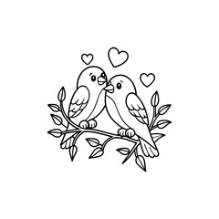 Vector floral background pattern featuring a blue branch with blossom, leaf, silhouette bird, and butterfly illustration