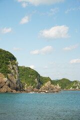 晴れの日のリアス式海岸