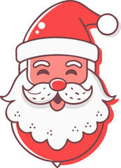 Santa Claus Christmas Holiday Icon Vector Illustration