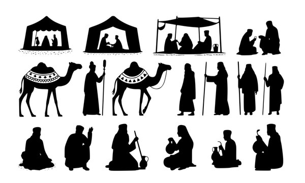 Kwanzaa Unity Cup Ceremony Silhouette, Kikombe cha Umoja Symbol, African American Heritage and Community, Traditional Celebration Black Vector Graphic