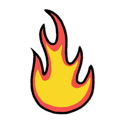 Fire flame isolated vector illustration