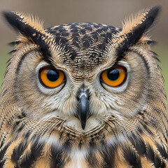 portrait of a great owl
