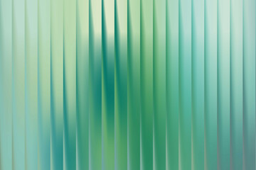 Obraz premium Abstract background with soft vertical stripes in a cool green and teal gradient, creating a modern, glossy light effect for a serene design