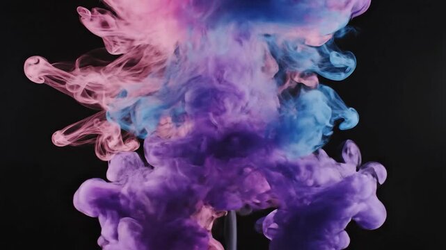 Colorful Ink Clouds in Water - A Mesmerizing Abstract Art Video.