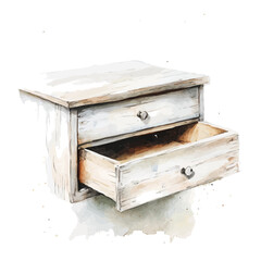 Elegant wooden_kitchen_drawer painting design collection, Hand-painted watercolor style, vectorized, vector set available in EPS, Simple design, EPS format set	