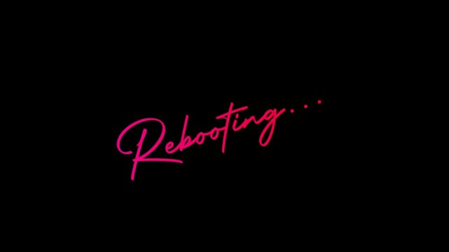 Rebooting Text Animation | Modern System Restart Graphic 1080p