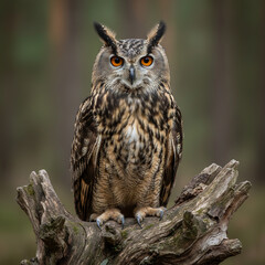 eagle owl portrait