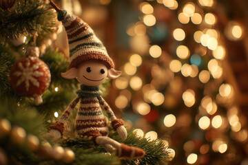 Knitted Elf Doll