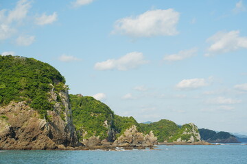 壮大なリアス海岸の風景
