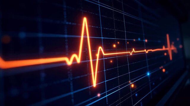 Digital heart rate monitor display